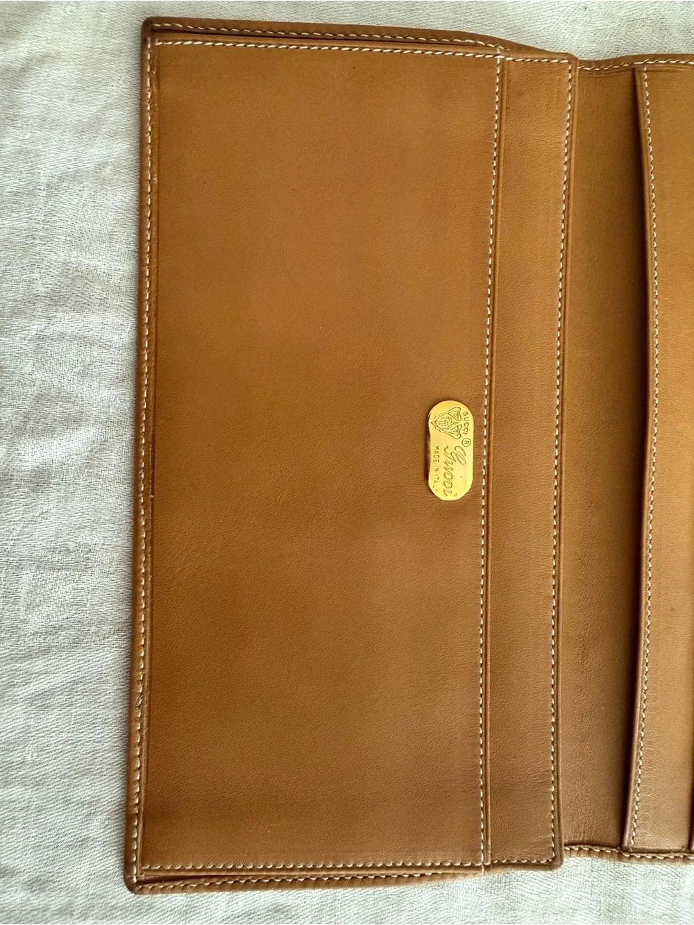 Gucci Brown Monogram Slim Long Wallet with Gold Corners - Picture 12 of 13